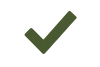 olive green tick of approval
